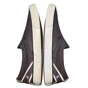 Hurley Arlo Slip Shoes Mens Size 8M Brown Canvas Slip On Skate Casual Low Top